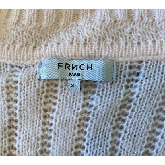 NEW Frnch Paris Button Up Knit Cardigan Size Small Women’s Pink - Picture 3 of 8
